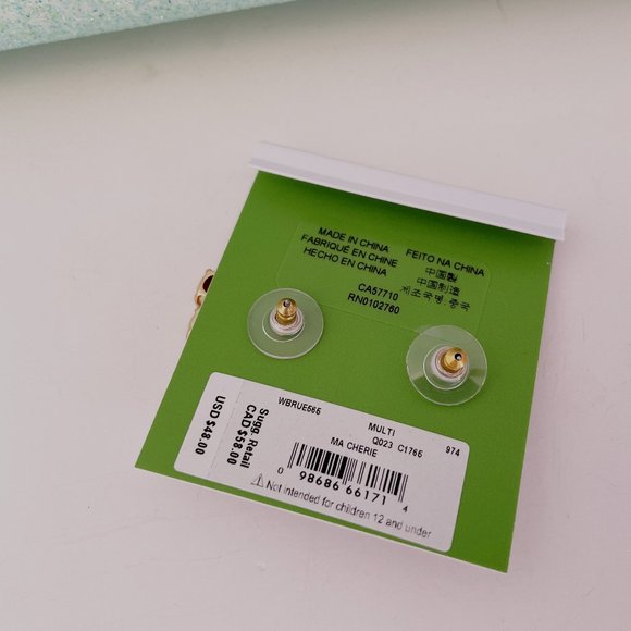 KATE SPADE Ma Cherie Crystal Cherry Earrings - Picture 2 of 6